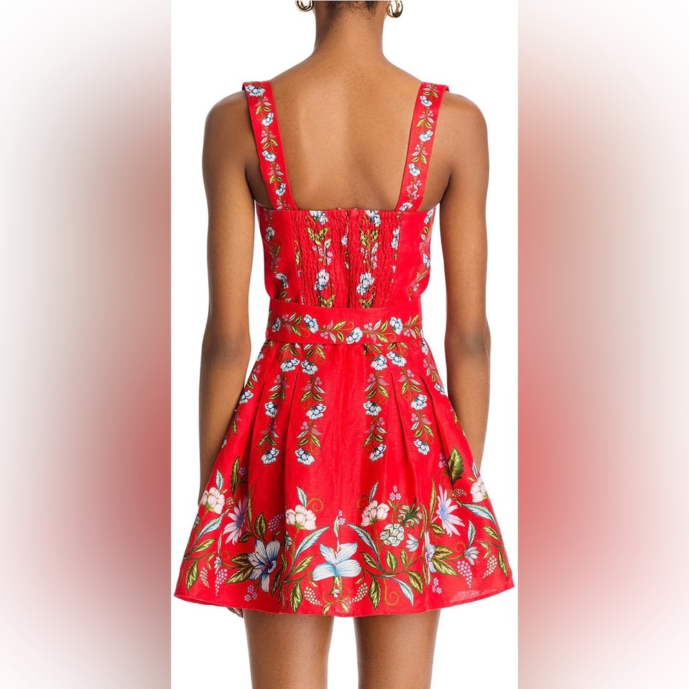 FARM Rio Sweet Bloom Bouquet Linen Blend Dress - Picture 4 of 10